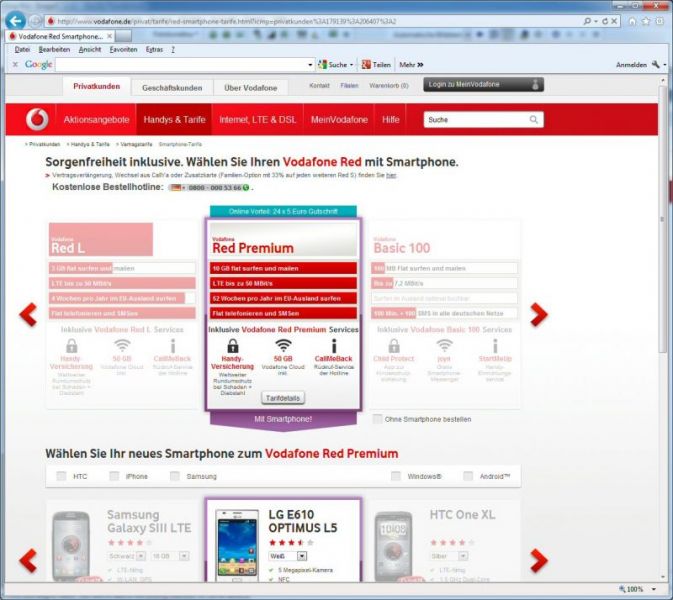 Vodafone D2 mit neuem Red-Tarifportfolio
