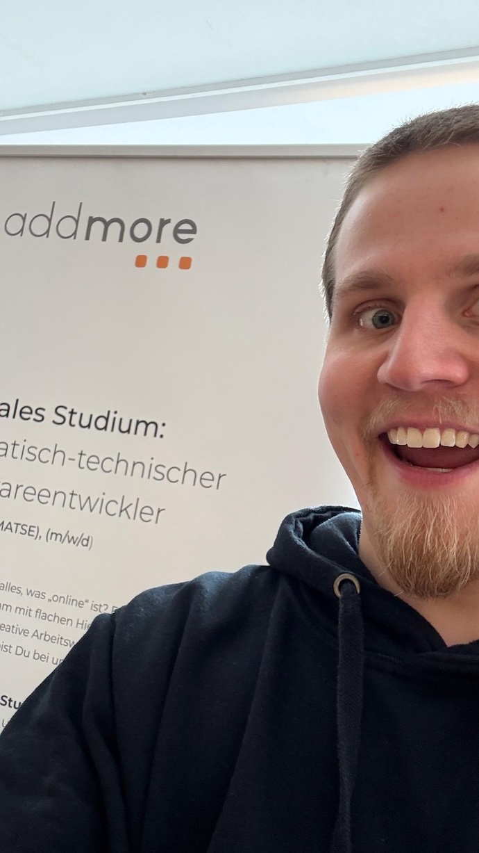 addmore Messestand mit allen Infos rund um das duale Studium zum MATSE